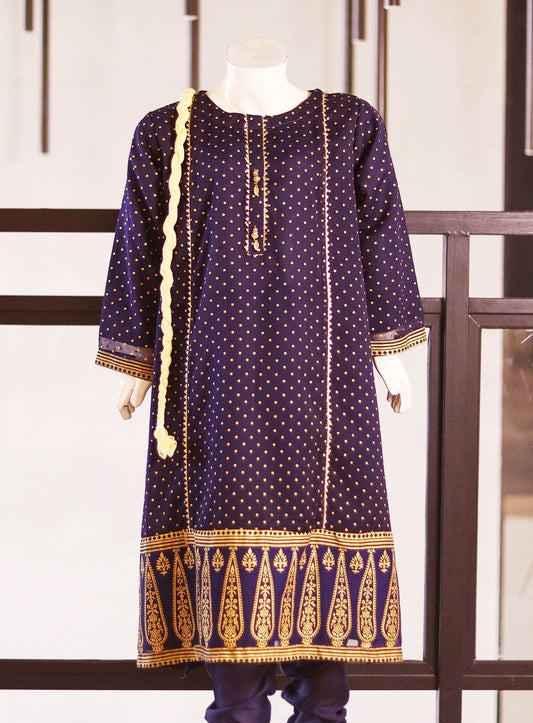 AR023582 Girls Chiffon Printed Stitched Suit 3 Piece