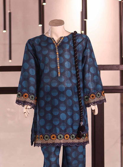 AR026213 Girls Cotton Printed Cutwork Suits Stitched 3 Piece