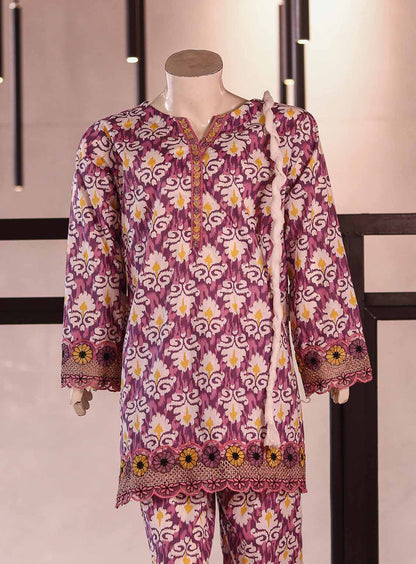 AR026213 Girls Cotton Printed Cutwork Suits Stitched 3 Piece