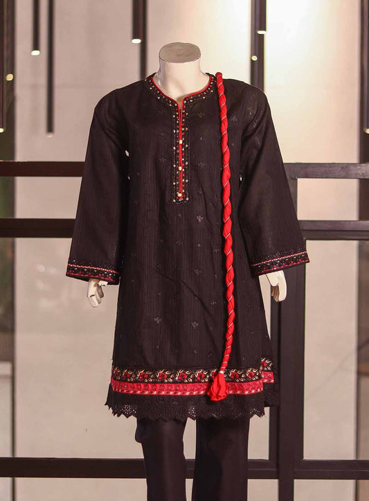 AR026733 Girls Cotton Embroidered Suits Stitched 3 Piece