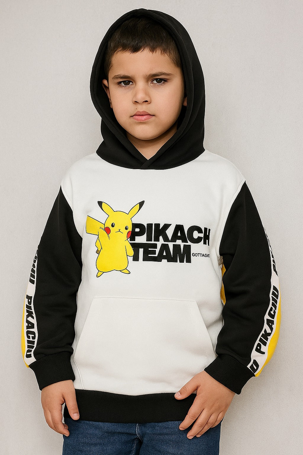 BOYS COTTON HODDY PIKACHU │ WHITE