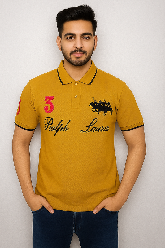 MEN COTTON POLO SHIRT RALPH LAUREN │ MUSTARD