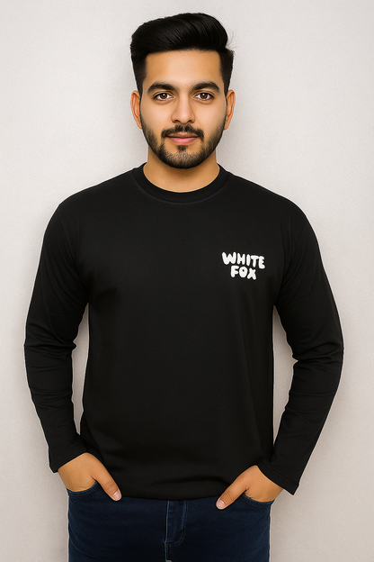 MEN COTTON DROP SHOULDER T-SHIRT WHITE FOX