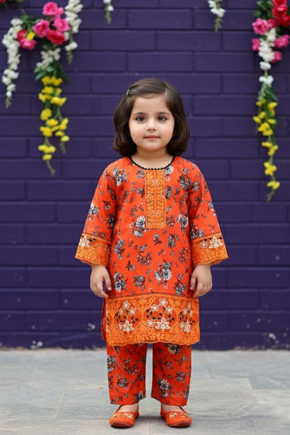 IN447881 Kids Linen Shirt Stitched 2 Piece