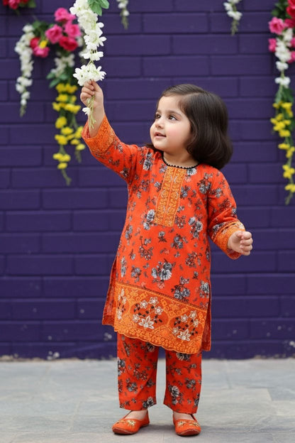 IN447881 Kids Linen Shirt Stitched 2 Piece